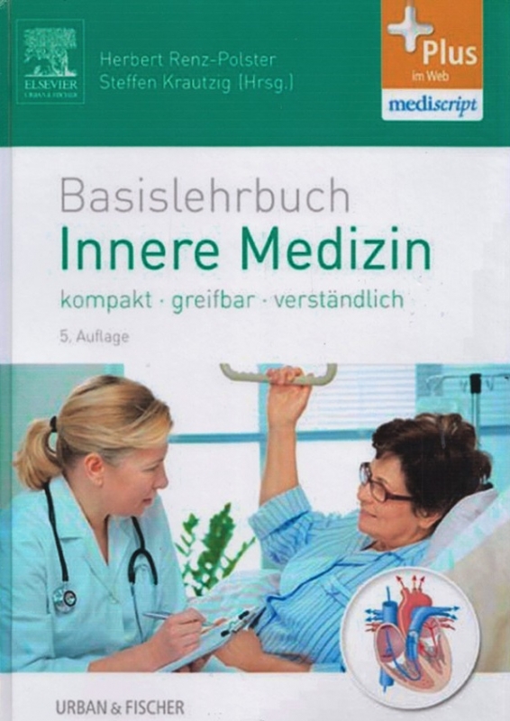 کتاب آلمانی ایننر مدیزین Basislehrbuch Innere Medizin German Hardcover 6 Auflage رنگی